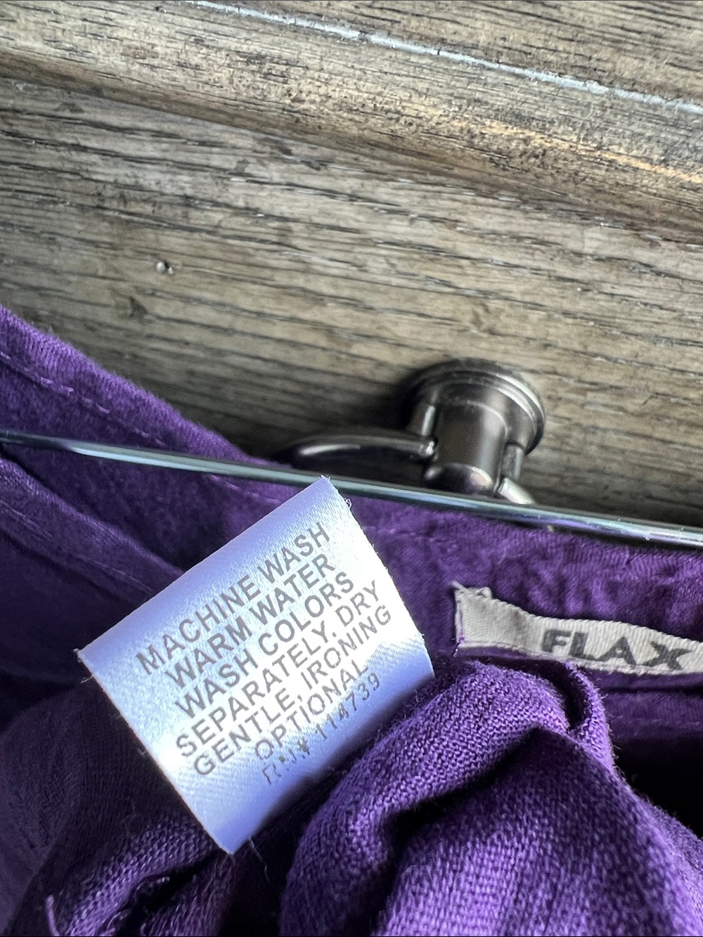 Flax Linen Sleeveless Tunic in Purple Lagenlook - Picture 7 of 7